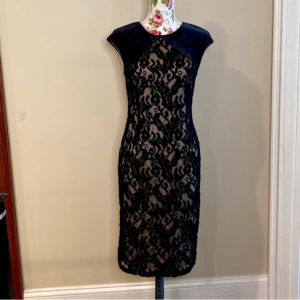 Cato black and beige dress